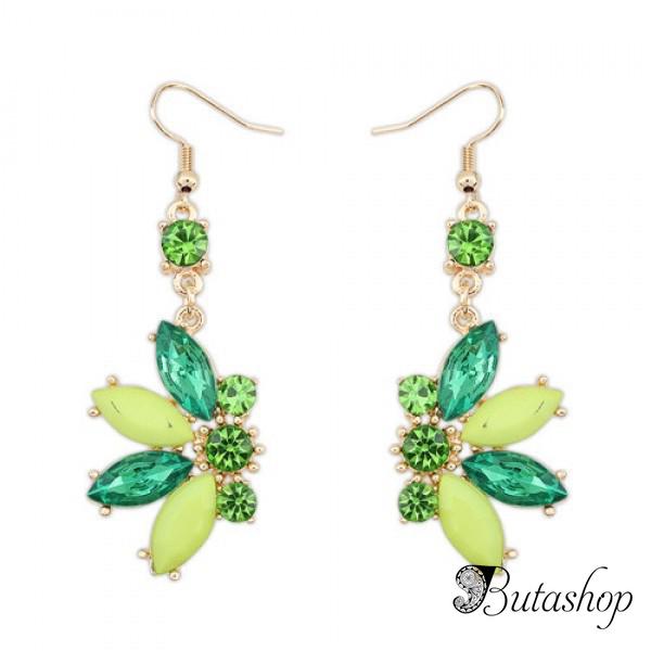 РАСПРОДАЖА! Серьги зеленой расцветки - www.butashop.com