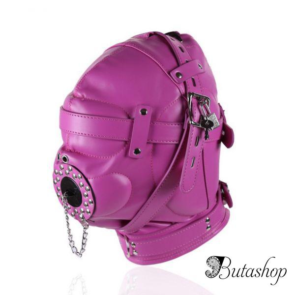 Фиолетовая полностью закрытая бдсм маска - www.butashop.com