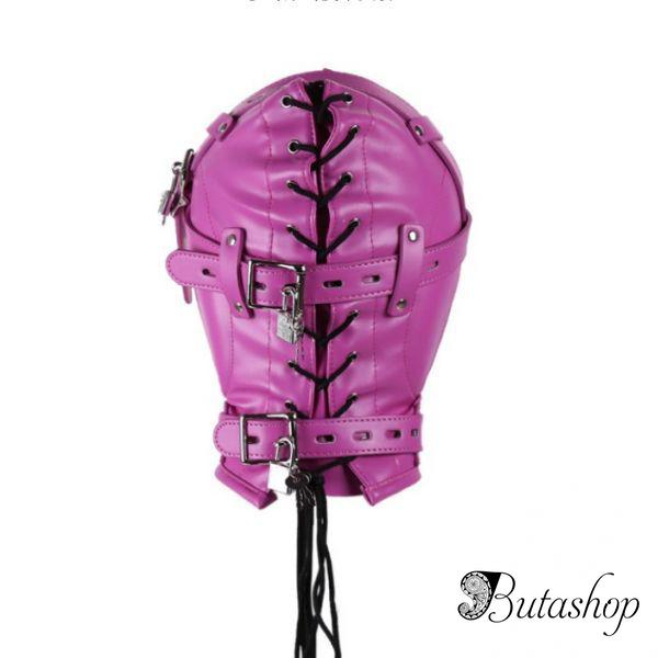 Фиолетовая полностью закрытая бдсм маска - www.butashop.com
