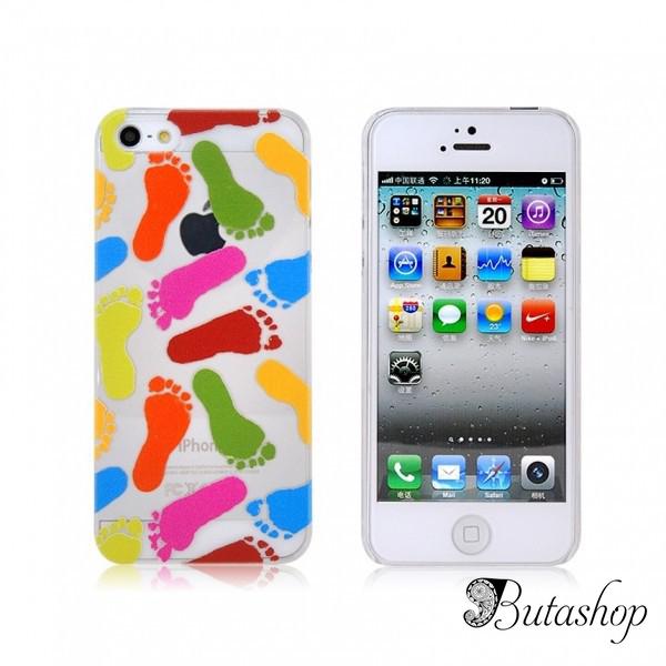 РАСПРОДАЖА! NEWTONS 3D Footprint Pattern Protective Case for iPhone 5 - www.butashop.com