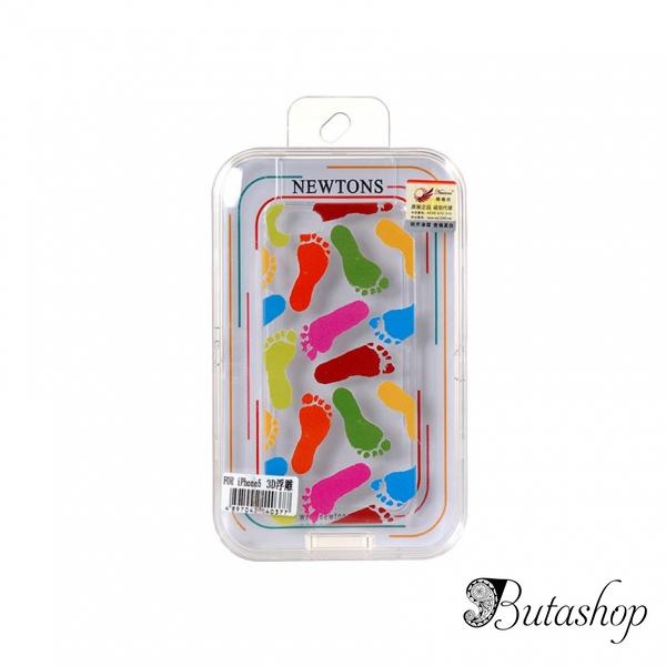 РАСПРОДАЖА! NEWTONS 3D Footprint Pattern Protective Case for iPhone 5 - www.butashop.com