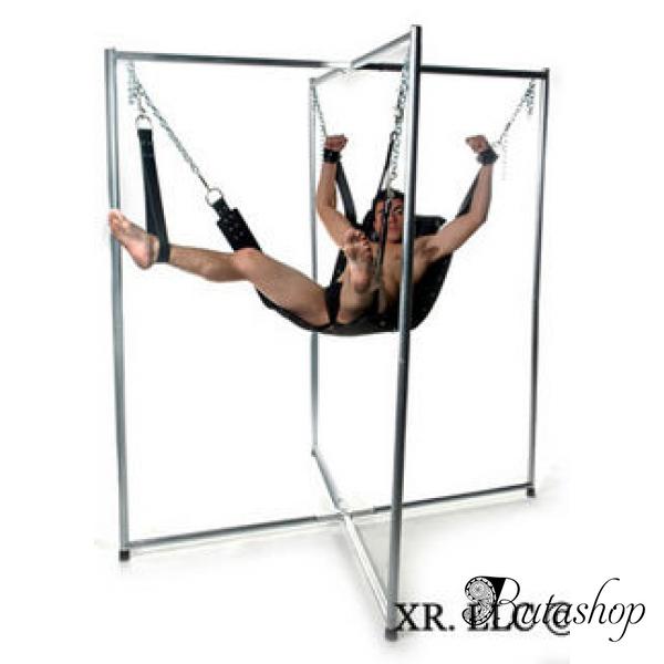 Черный кожаный фиксатор, качель для секса - www.butashop.com