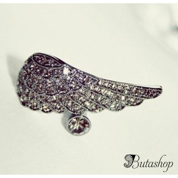 РАСПРОДАЖА! Кольцо с крылышком Ангела и стразами - www.butashop.com