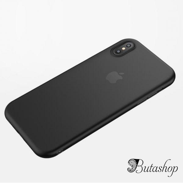 РАСПРОДАЖА! Чехол на Iphone XS / Iphone X / Iphone 10 из тонкого матового TPU черный - www.butashop.com