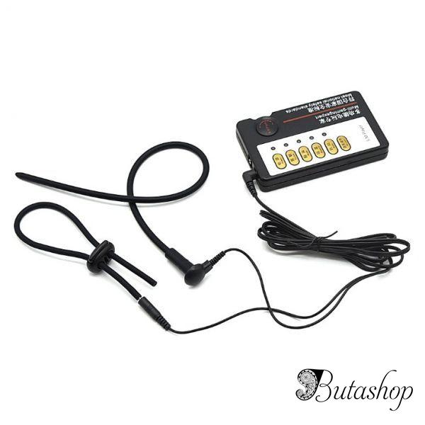 Electro-sex Penis Ring + Silicone Penis Plug - www.butashop.com
