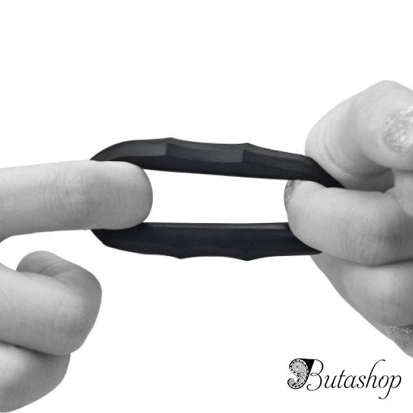 Черное эрекционное кольцо Power Plus без вибрации - www.butashop.com