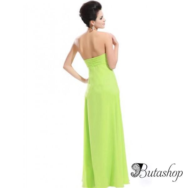 РАСПРОДАЖА! Салатовое платье без бретель - www.butashop.com