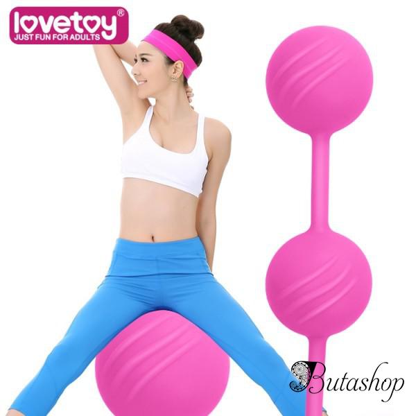 Мячики кегеля розовые ребристые - www.butashop.com