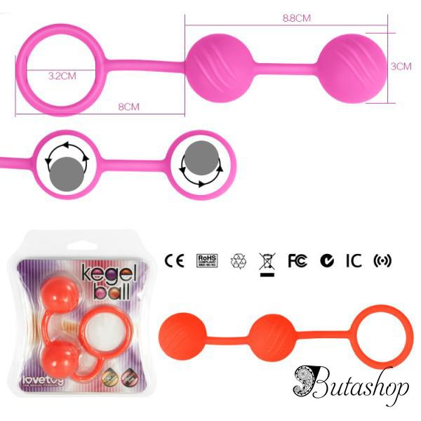 Мячики кегеля розовые ребристые - www.butashop.com