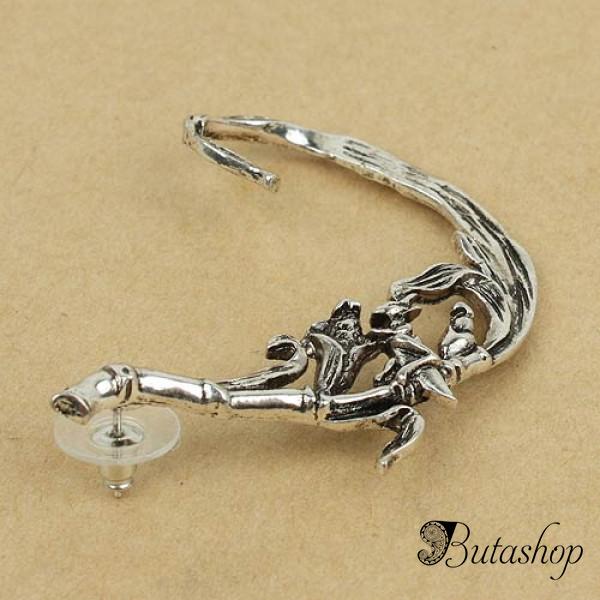 РАСПРОДАЖА! Длинная серебристая серьга - www.butashop.com