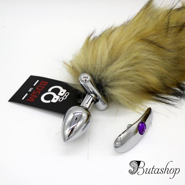 Deformable Fox Tail Metal Anal Plug - www.butashop.com
