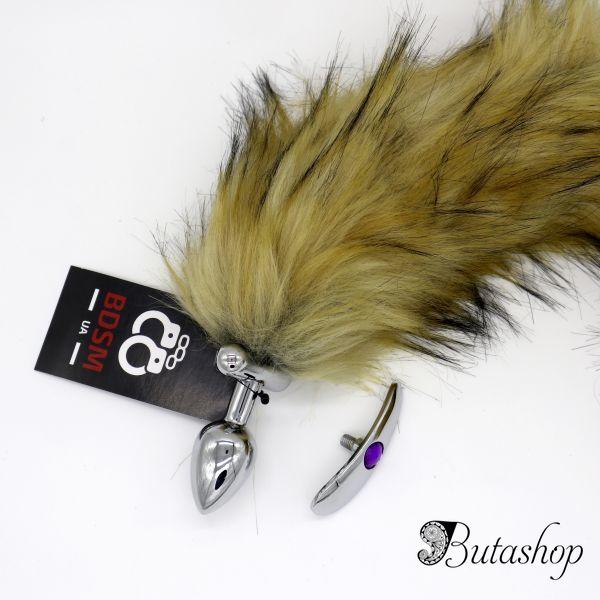 Deformable Fox Tail Metal Anal Plug - www.butashop.com