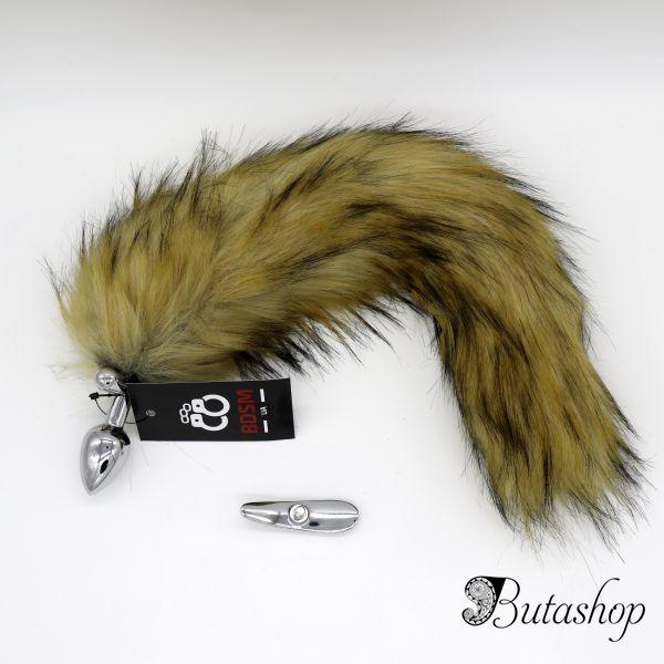 Deformable Fox Tail Metal Anal Plug - www.butashop.com