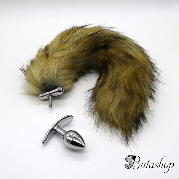 Deformable Fox Tail Metal Anal Plug - www.butashop.com