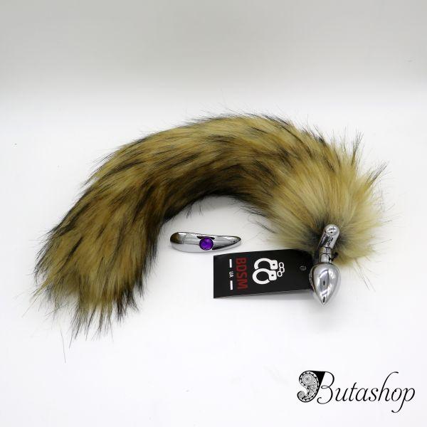 Deformable Fox Tail Metal Anal Plug - www.butashop.com