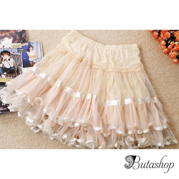 Мини-юбка кремовая - www.butashop.com