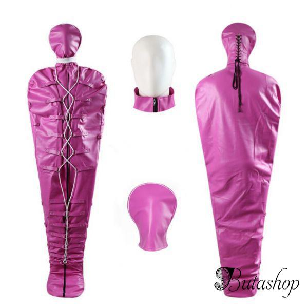 Кожаный бандаж Мумификация розовый - www.butashop.com