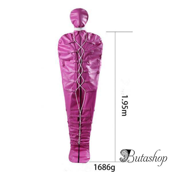 Кожаный бандаж Мумификация розовый - www.butashop.com