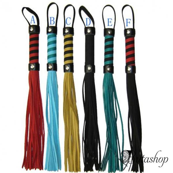 Строгая кожаная плеть жолтая - www.butashop.com