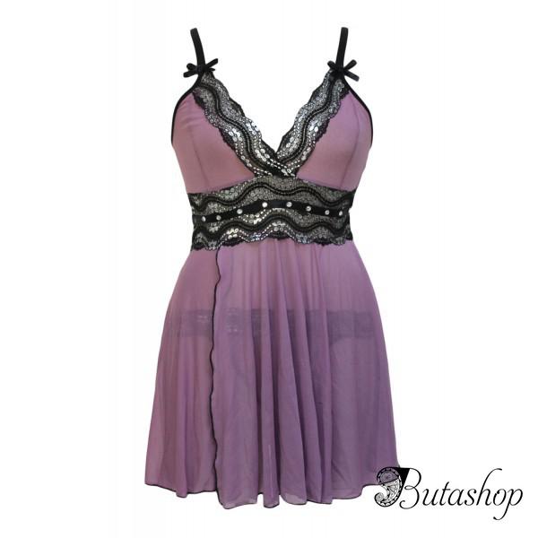 Сетка большого размера и металлическое кружево Babydoll - www.butashop.com