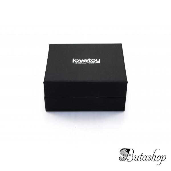 Рельефная анальная пробка S с красным камнем - www.butashop.com