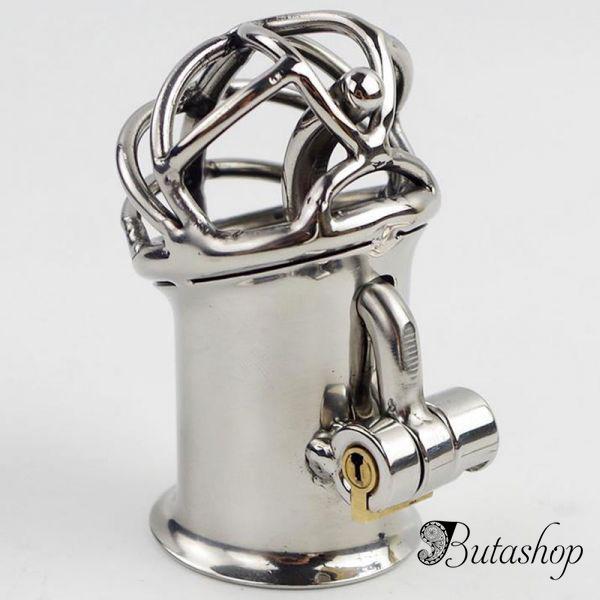 Stainless Steel PA Lock 6mm Glans Piercing Male Chastity Device Albert Piercing - www.butashop.com