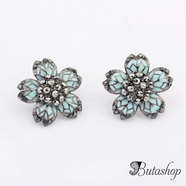 РАСПРОДАЖА! Серьги - Пять лепестков - www.butashop.com