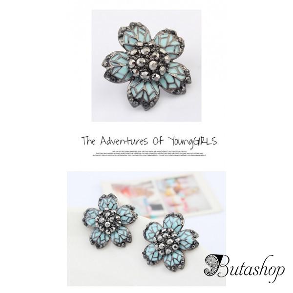 РАСПРОДАЖА! Серьги - Пять лепестков - www.butashop.com