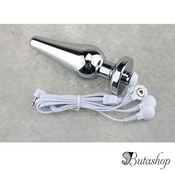 Металическая анальная пробка для электро секса - www.butashop.com