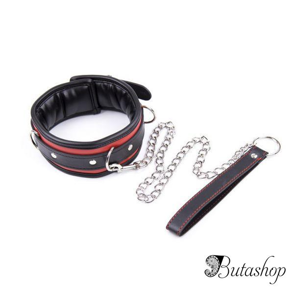 Кожаный ошейник с мягкой подкладкой Unisex - www.butashop.com