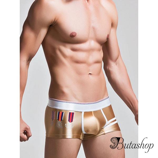 Мужские брифы золотистого цвета - www.butashop.com