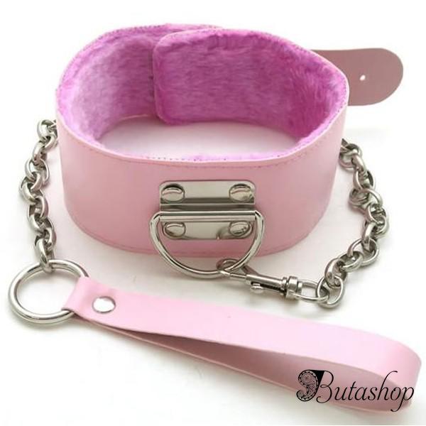 Современный розовый ошейник - www.butashop.com