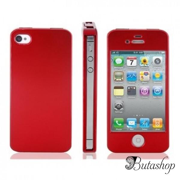 РАСПРОДАЖА! Plastic Flip Case for iPhone 4/ 4S (Red) - www.butashop.com