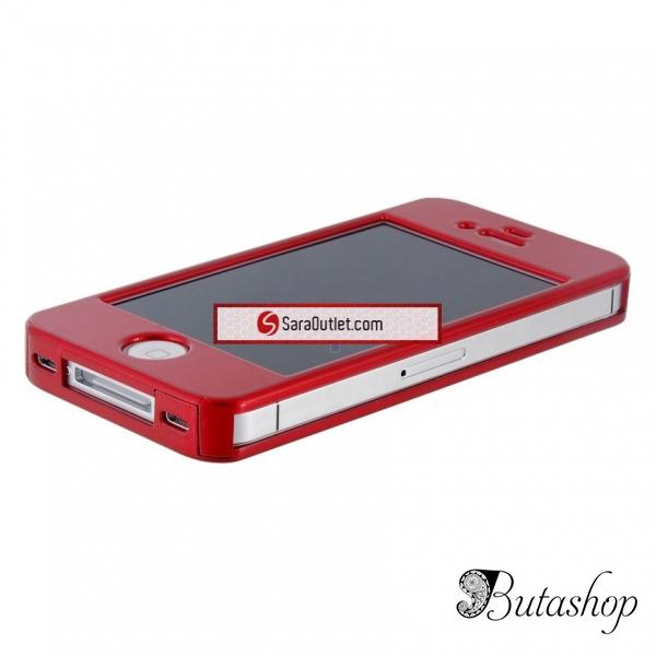 РАСПРОДАЖА! Plastic Flip Case for iPhone 4/ 4S (Red) - www.butashop.com