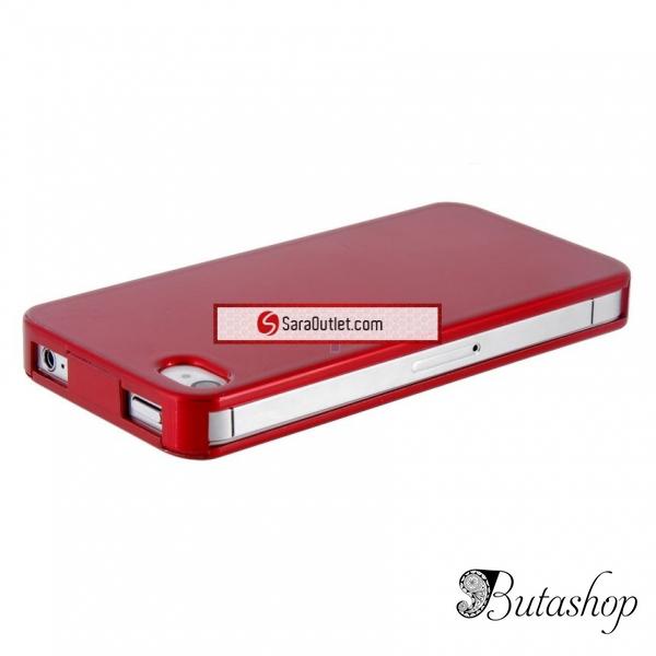 РАСПРОДАЖА! Plastic Flip Case for iPhone 4/ 4S (Red) - www.butashop.com