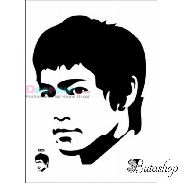 РАСПРОДАЖА! Виниловая наклейка - Портрет Брюс Ли - www.butashop.com