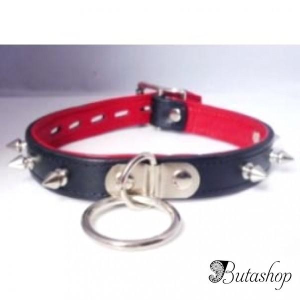 Ошейник с шипами и кольцом - www.butashop.com