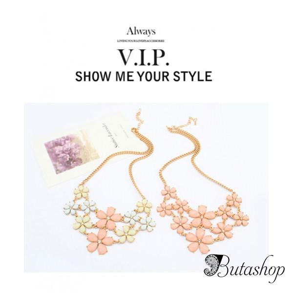 РАСПРОДАЖА! Ожерелье - Маленькие цветы - www.butashop.com