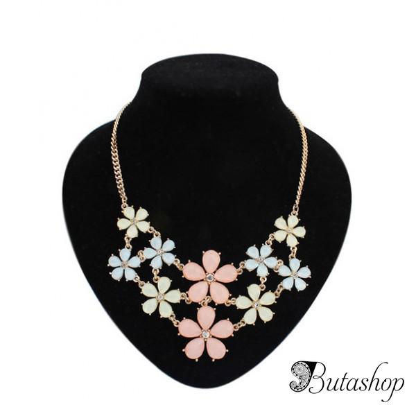 РАСПРОДАЖА! Ожерелье - Маленькие цветы - www.butashop.com