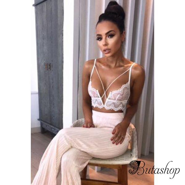 White Lace Bralette&Pantie Set - www.butashop.com