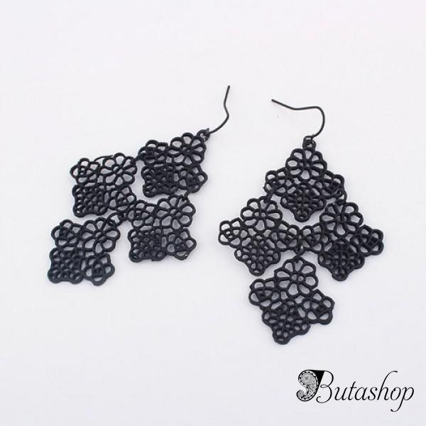 РАСПРОДАЖА! Серьги ромбовидной формы - www.butashop.com