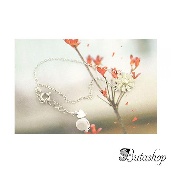 РАСПРОДАЖА! Мерцающее ожерелье с цветочком - www.butashop.com