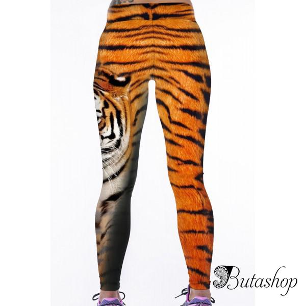 Леггинсы с принтом тигра - www.butashop.com