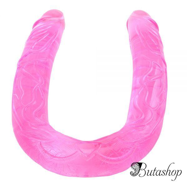 Jelly Flexible Double Dong-pink - www.butashop.com