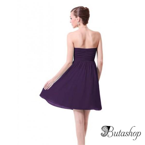 РАСПРОДАЖА! Платье с розами без бретель фиолетовое - www.butashop.com