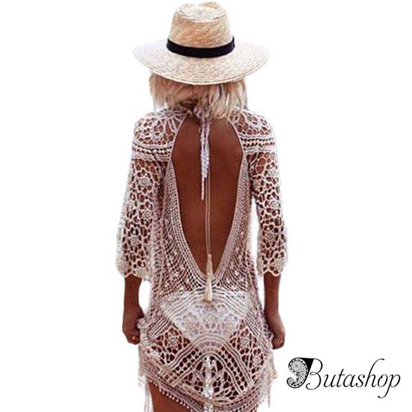 Вязаное платье с открытой спиной - www.butashop.com