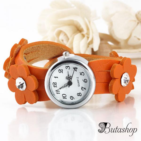 РАСПРОДАЖА! Нежные женские часики с цветочками - www.butashop.com