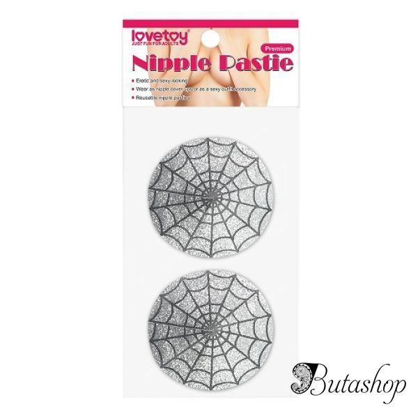 Reusable Spider Glittering Sexy Nipple Pasties - www.butashop.com
