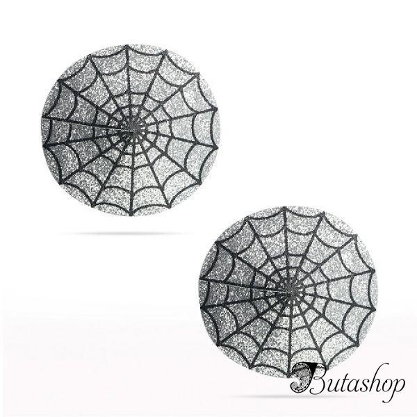 Reusable Spider Glittering Sexy Nipple Pasties - www.butashop.com