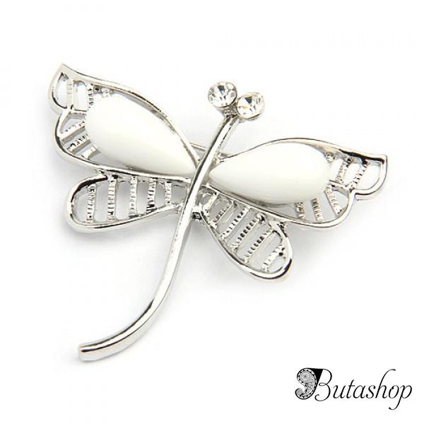 РАСПРОДАЖА! Серебристое украшение в виде стрекозы - www.butashop.com